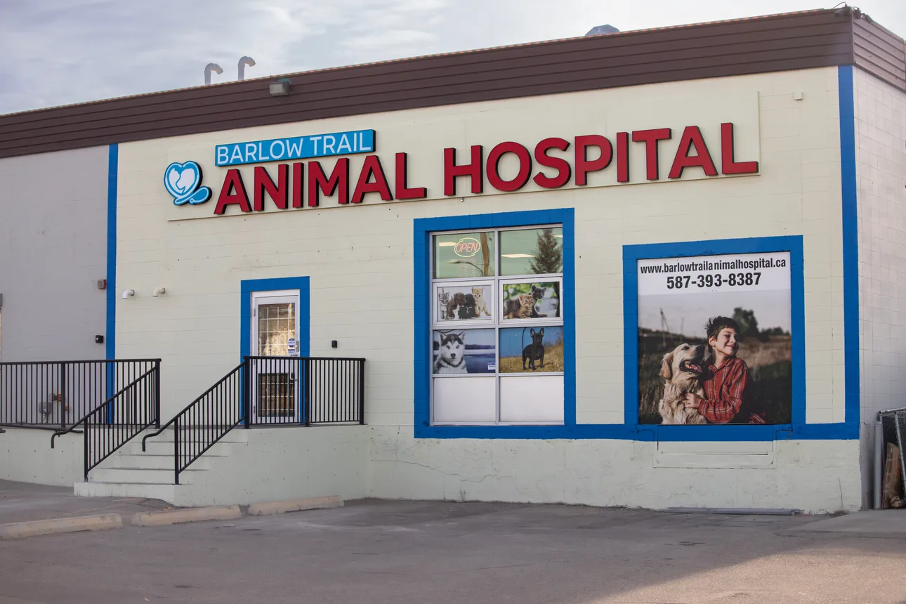 Exterior of Barlow Trail Animal Hospital In Calgary
